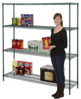 Nexel Wire Shelving 18726G 4 Shelf Wire Shelving Unit